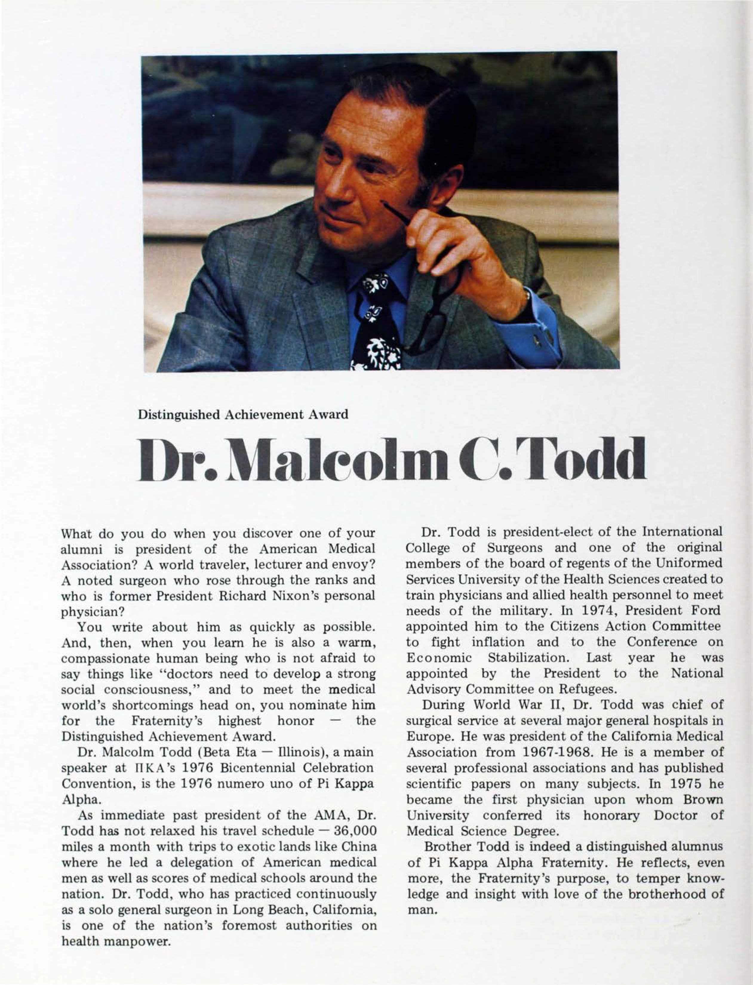 Dr. Malcolm C. Todd